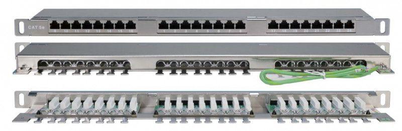 Патч-панель 19дюйм 0.5U кат.5E 24 порта RJ45 Dual IDC PPHD-19-24-8P8C-C5E-SH-110D высок. плотности H