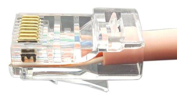 Разъем легкой оконцовки PLEZ-8P8C-U-C6-100 RJ-45 (8P8C) под витую пару кат.6 (50 µ"/ 50 микродюймов)