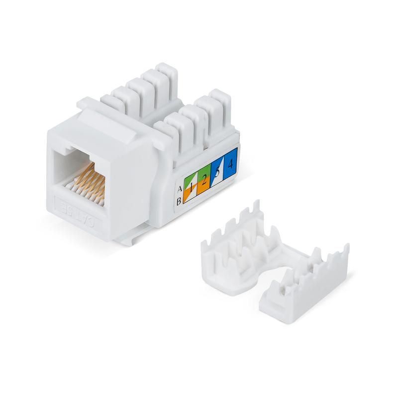 Вставка Keystone Jack RJ45 кат.5E неэкранир. WR-KJ-RJ45-C5E-90 90град. заделка тип 110 бел. WRline 5