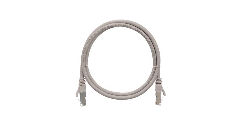 Патч-корд кат.5E F/UTP 4х2х26AWG patch CU PVC нг(А) 1м сер. NIKOMAX NMC-PC4SD55B-010-GY