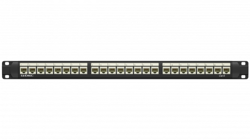 Патч-панель 19дюйм 1UCAT6 24 модуля RJ45 неэкранированная DKC RN6PPU24