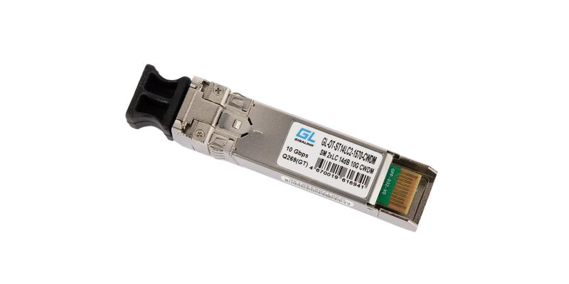 Модуль SFP+CWDM 10Гбит/с два волокна SM 2xLC 1390нм 14dB GIGALINK GL-OT-ST14LC2-1390-CWDM