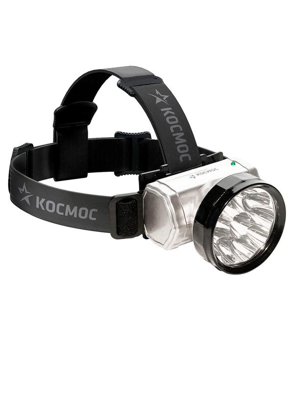 Фонарь аккумуляторный налобный Accu H10 LED 10LED аккум. NI-MH 300мА.ч встроен. ЗУ 1.2В КОСМОС KOCAc