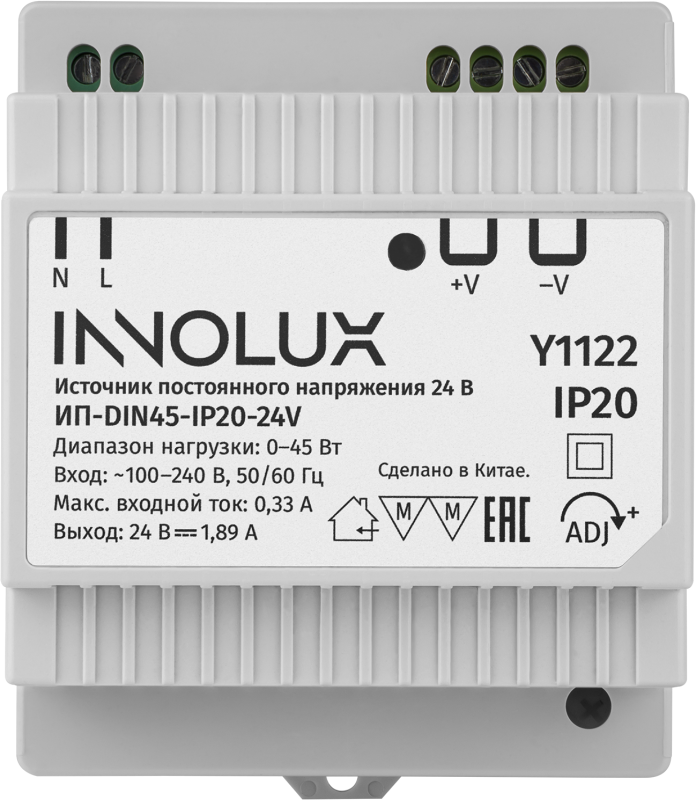 Драйвер для светодиодной ленты 97 438 ИП-DIN45-IP20-24V INNOLUX 97438