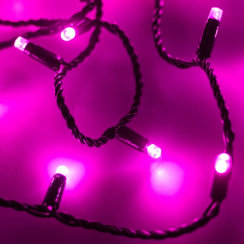 Гирлянда светодиодная ARD-STRING-CLASSIC-10000-BLACK-100LED-FLASH PINK230В 7Вт IP65 Ardecoled 025807