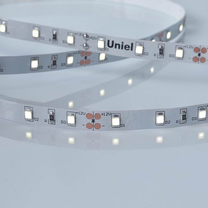 Лента светодиодная ULS-M11-2835-60LED/m-8mm-IP20-DC12V-4.8W/m-4M-6500K PROFI гибкая герметичная на с