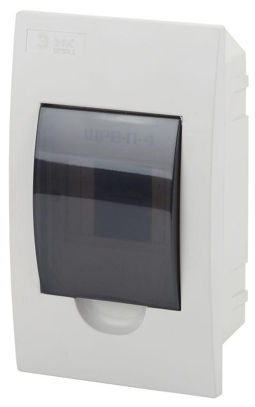 Бокс ЩРВ-П-4 мод. встраив. пластик IP41 SIMPLE NO-box_simple-plastic_4_flush ЭРА Б0041509