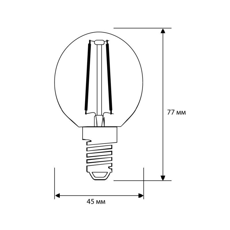 Лампа светодиодная филаментная LED7-G45-FL/845/E14 7Вт 220В Camelion 13458