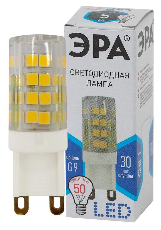 Лампа светодиодная JCD-5w-220V-corn ceramics-840-G9 400лм ЭРА Б0027864