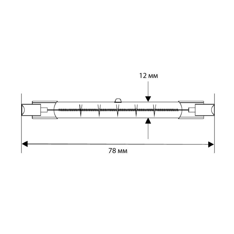 Лампа галогенная J78 150Вт линейная R7s 3000К 240В Camelion 2933