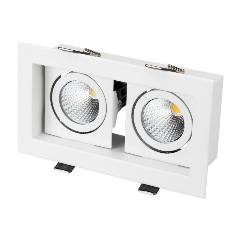 Светильник светодиодный CL-KARDAN-S180x102-2x9W Warm WH 38 deg IP20 металл Arlight 024127