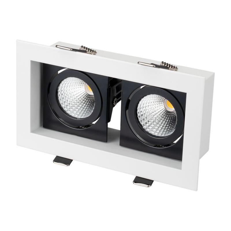 Светильник светодиодный CL-KARDAN-S180x102-2x9W Day WH-BK 38 deg IP20 металл Arlight 024129