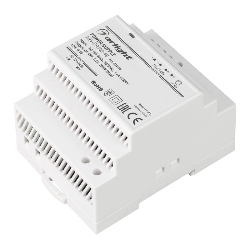 Блок питания ARV-DR100-48 48В 2.1А 100Вт IP20 DIN-рейка Arlight 034677