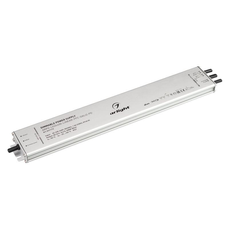 Блок питания ARPV-LG24400-LINEAR-PFC-DALI2-PD 24В 16.7А 400Вт IP67 металл Arlight 037775