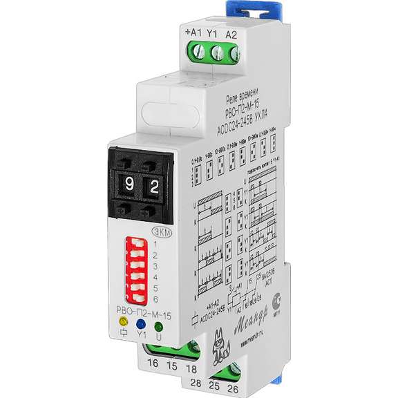 Реле времени РВО-П2-М-15 УХЛ4 24-245В AC/DC Меандр A8302-16932306