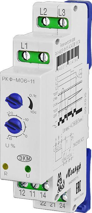 Реле контроля линейного напряжения 3ф РКФ-М06-11-15 AC400В УХЛ4 Меандр A8302-16934799