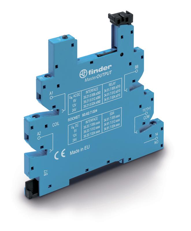 Розетка MasterOUTPUT с винт. клеммами (с зажимной клетью) для реле 34 серии 24В DC в комплекте пласт