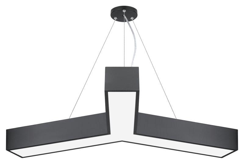 Светильник светодиодный Geometria Igrek SPO-143-B-40K-056 56Вт 4000К 3700Лм IP40 900х80 черн. подвес