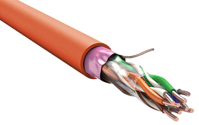 Кабель витая пара F/UTP кат.5E 4х2х0.52 нг(А)-FRHF оранж. (уп.305м) ITK LC1-C5E04-367