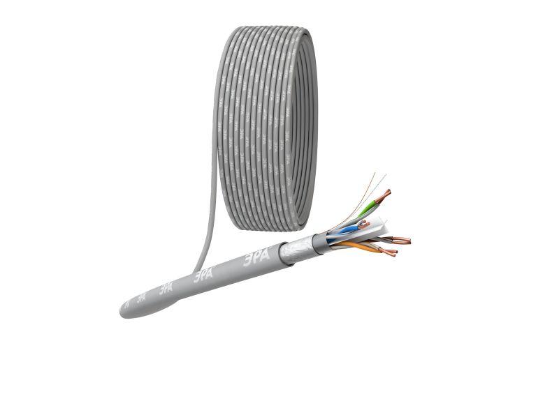 Кабель витая пара F/UTP кат.6 4х2х23 AWG CU PVC (уп.305м) Эра Б0053026