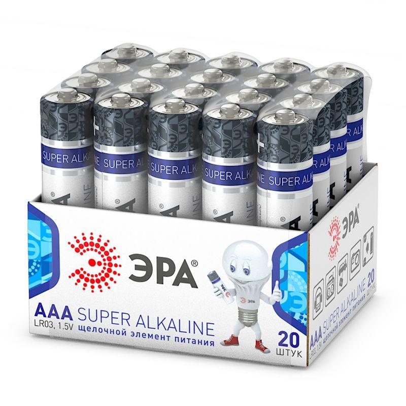 Элемент питания алкалиновый AAA/LR03 LR03-20 bulk SUPER Alkaline (уп.20шт) Эра Б0054622