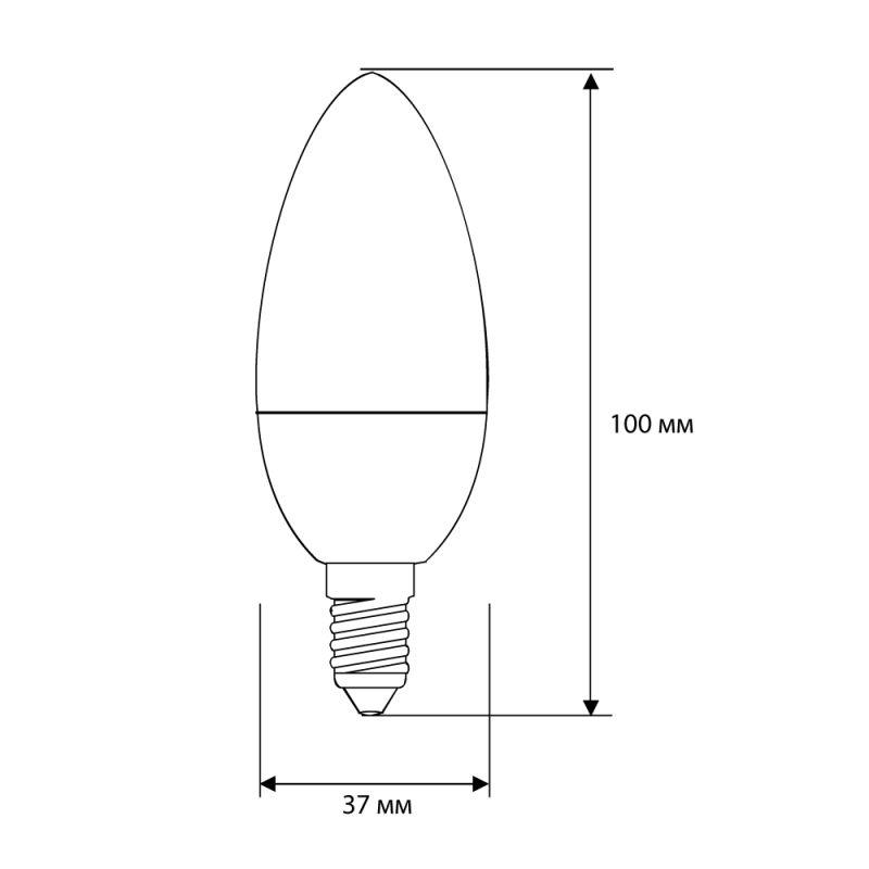 Лампа светодиодная LED5-C35/845/E14 5Вт свеча матовая 4500К бел. E14 415лм 170-265В Camelion 12032