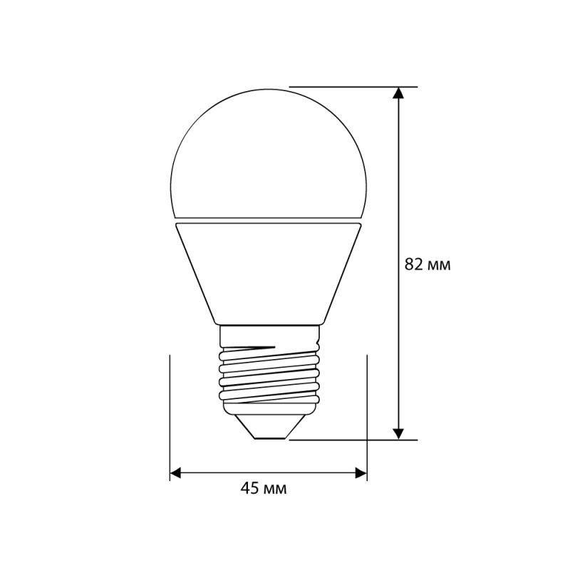 Лампа светодиодная LED7-G45/845/E27 7Вт шар матовая 4500К бел. E27 590лм 170-265В Camelion 12072