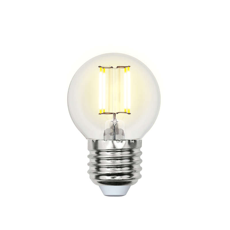 Лампа светодиодная LED-G45-6Вт/WW/E27/CL GLA01TR прозр. Uniel UL-00002203