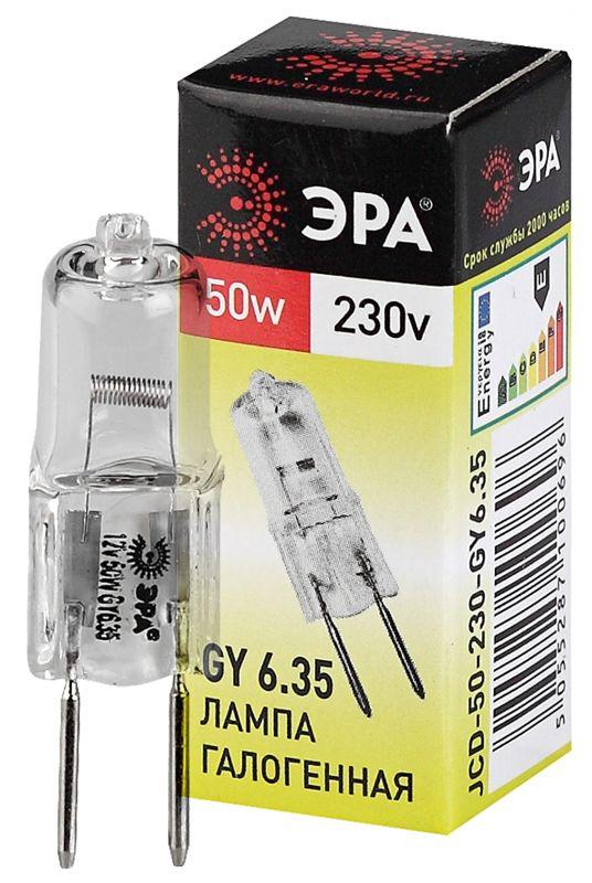 Лампа галогенная GY6.35-JCD-50W-230V 50Вт капсула GY6.35 230В Эра C0027374