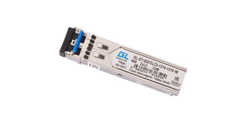 Модуль SFP 1Гбит/с два волокна MM 2xLC 1310нм 12дБ до 2км GIGALINK GL-OT-SG12LC2-1310-1310-M