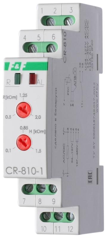 Реле температурное CR-810-1 (Для защ. электродвиг. от перегрева; монтаж на DIN-рейке; сопротив. петл