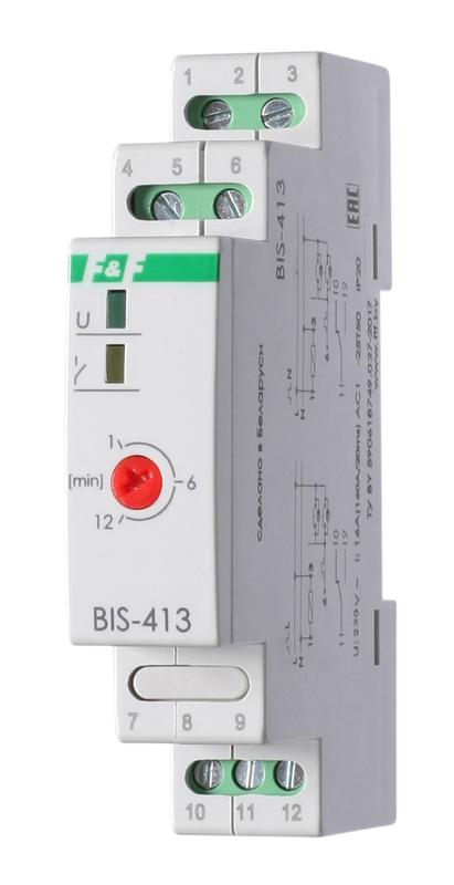 Реле импульсное BIS-413 (с встроенным таймером; монтаж на DIN-рейке 230В 16А 1P IP20) F&F EA01.005.0