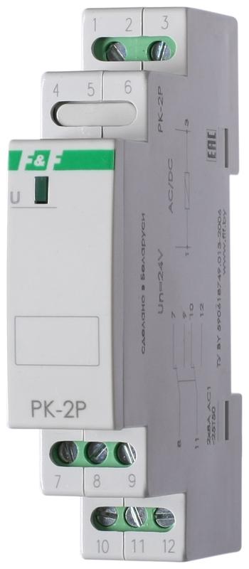 Реле промежуточное PK-2P/48 (48В AC/DC 1 модуль монтаж на DIN-рейке 2х8А 2NO/NC IP20) F&F EA06.001.0