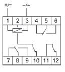 Реле промежуточное PK-4PR/24 (24В AC/DC 1 модуль монтаж на DIN-рейке 4х8А 2NO/NC+2NC IP20) F&F EA06.