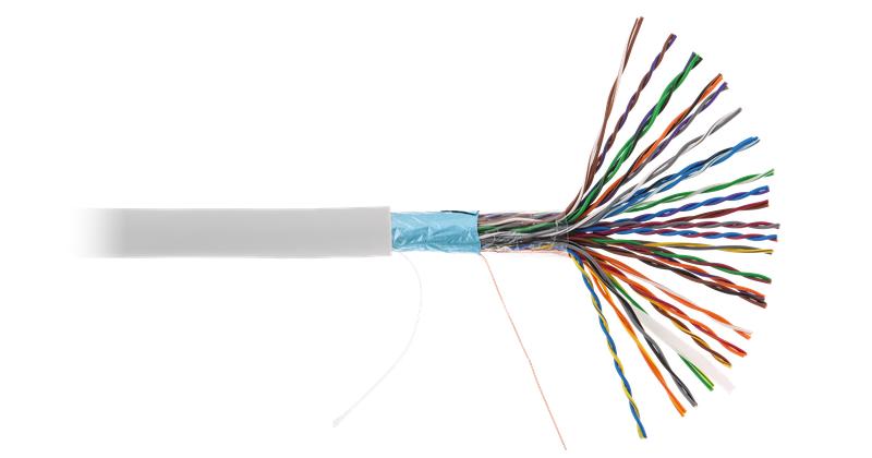 Кабель F/UTP кат.5 (класс D) 25 пар 100МГц ОЖ BC чистая медь внутр. PVC нг(В) сер. (уп.305м) NETLAN 