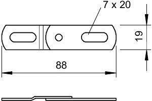 Соединитель для лотка шарнирный SV DD 86х23 OBO 6066941