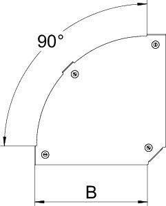 Крышка для угла горизонтального 90град. осн.100 DFBM 90 100 DD OBO 7138540