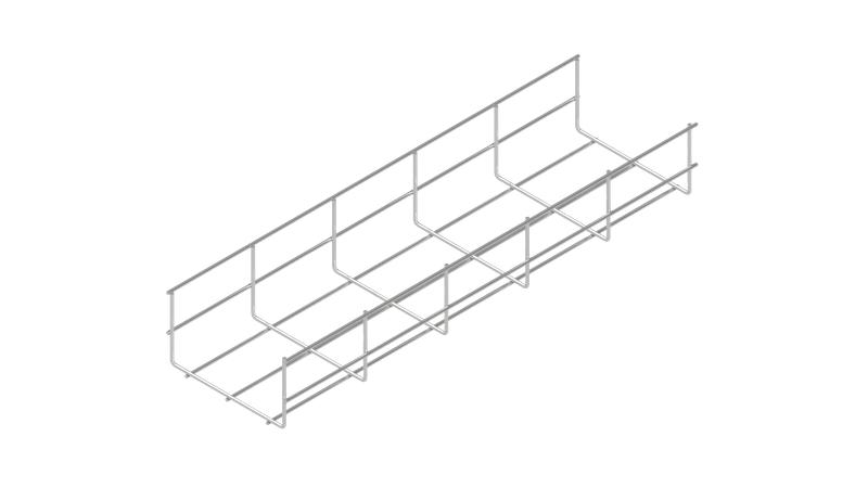 Лоток проволочный 100х85 L3000 сталь 4мм PL85-100-3000 оцинк. КМ LO1649