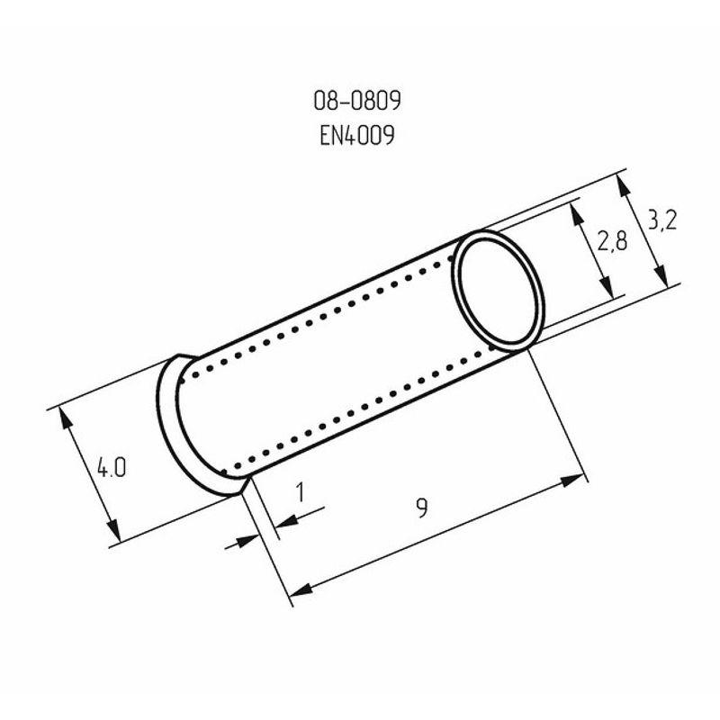 Наконечник штыревой втулочный (НШВ L-9мм) 4кв.мм (EN4009) REXANT 08-0809