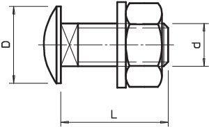 Комплект креп. M10х20 FRS 10х20 F (болт плос/гол.+гайка+шайба) OBO 6407471