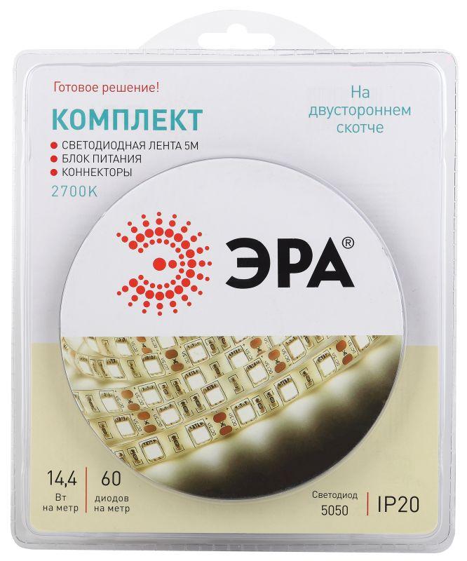 Комплект светодиодной ленты 5050kit-14.4-60-12-IP20-2700 тепл. бел. 12В (в комплекте: LED лента на д