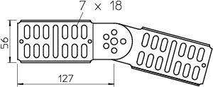 Комплект для кабельного лист. лотка соединительный шарнирный H=60мм RGV 60 FT (болт + шайба + гайка)