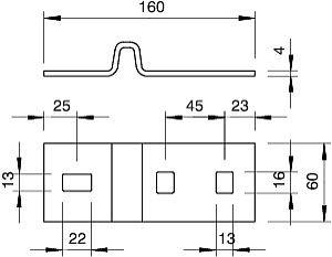 Комплект петли опорной AHIS 8 FT для стоек (болт+гайка) гор. оцинк. OBO 6019064