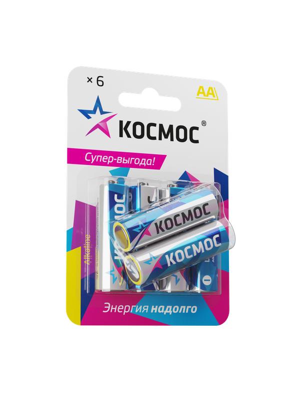 Элемент питания алкалиновый AA/LR6 BP-6 (блист.6шт) КОСМОС KOCLR6BL6