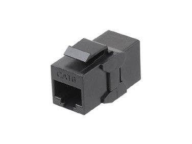 Адаптер проходной (coupler) Keystone Jack RJ45 (8P8C) кат.6 4 пары CA2-KJ-C6-BK черн. Hyperline 4449