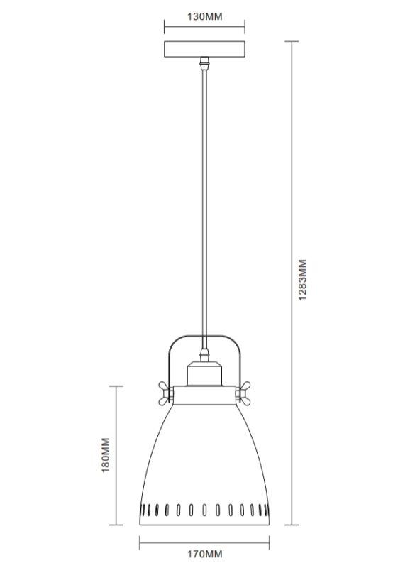 Светильник PL-428S-1 С71 подвес. New York 1х E27 40Вт 230В бел.+хром Camelion 13077