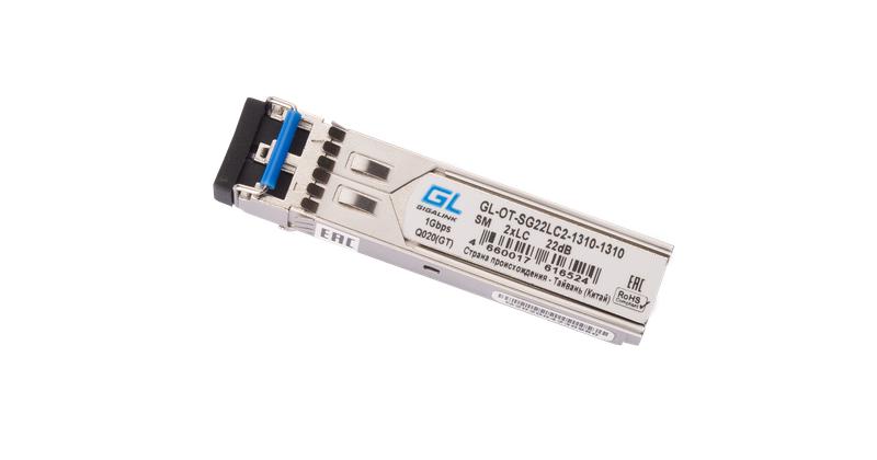 Модуль SFP 1Гбит/с два волокна SM 2xLC 1310нм 22дБ до 40км XD GIGALINK GL-OT-SG22LC2-1310-1310