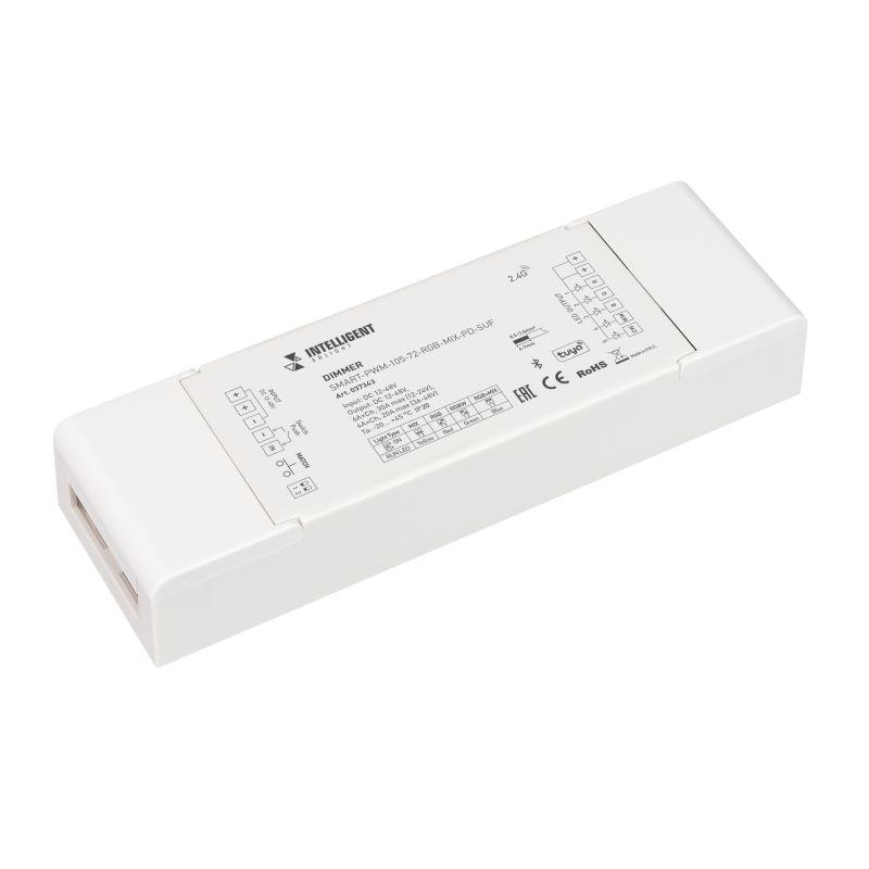 Диммер SMART-PWM-105-72-RGB-MIX-PD-SUF (12-48В 5х6А TUYA BLE 2.4G) IP20 пластик INTELLIGENT ARLIGHT 