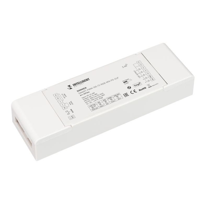 Диммер SMART-PWM-105-72-RGB-MIX-PD-SUF (12-48В 5х6А ZB 2.4G) IP20 пластик INTELLIGENT ARLIGHT 037344