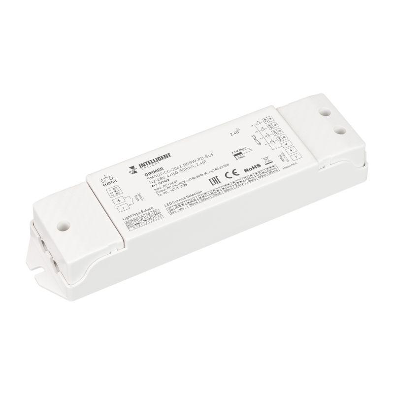 Диммер SMART-CC-2042-RGBW-PD-SUF (12-48В 4х150-500мА 2.4G) IP20 пластик INTELLIGENT ARLIGHT 037420